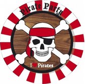 kartonnen feestborden Pirate Party 23 cm 8 stuks