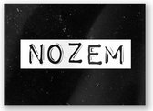 kaart Nozem 15 x 10,5 cm papier zwart/wit