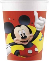 bekers Mickey Mouse junior 200 ml karton rood 8 stuks