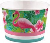 ijsbekers flamingo 270 ml karton groen/roze 8 stuks