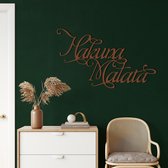 Wanddecoratie |Hakuna Matata| Metal - Wall Art | Muurdecoratie | Woonkamer |Bronze| 90x54cm