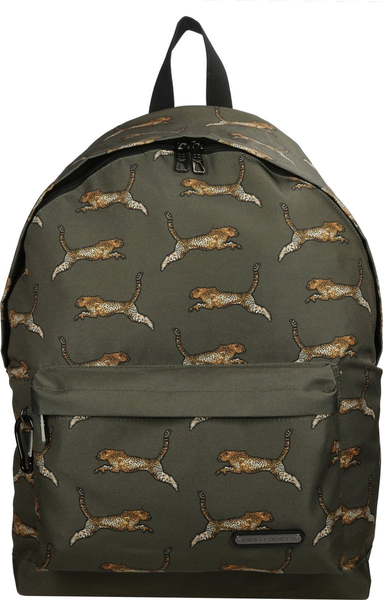 Enrico Benetti Nairobi Laptoprugzak 14 inch - 46179 - Panter Olijf