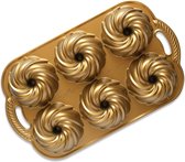 Tulband Bakvorm "Swirl Bundtlette Pan" - Nordic Ware | Premier Gold