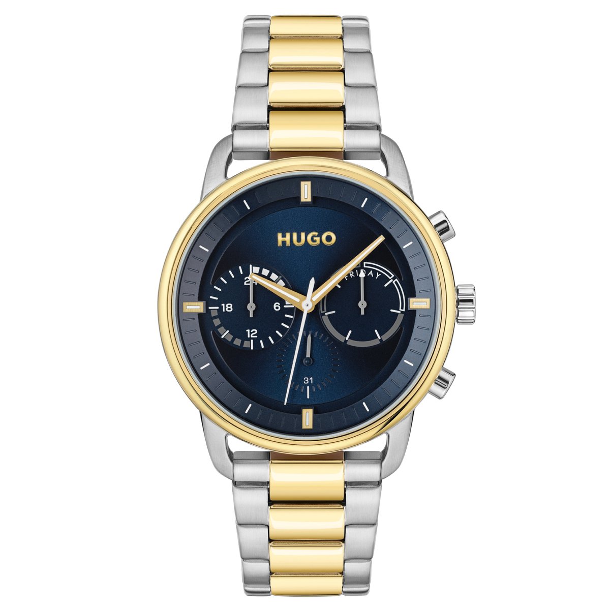 HUGO HU1530235 ADVISE Herenhorloge Zilver-goudkleurig - 44 mm