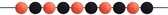 decoratieslinger Pom Pom 3,29 meter oranje/zwart