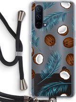 Case Company® - OnePlus Nord CE 5G hoesje met Koord - Kokosnoot - Telefoonhoesje met Zwart Koord - Bescherming aan alle Kanten en Over de Schermrand