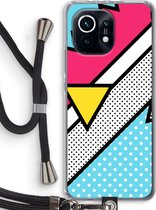 Case Company® - Xiaomi Mi 11 hoesje met Koord - Pop Art #3 - Telefoonhoesje met Zwart Koord - Bescherming aan alle Kanten en Over de Schermrand