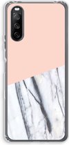 Case Company® - Sony Xperia 10 III hoesje - A touch of peach - Soft Cover Telefoonhoesje - Bescherming aan alle Kanten en Schermrand