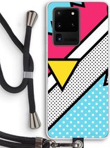 Case Company® - Samsung Galaxy S20 Ultra hoesje met Koord - Pop Art #3 - Telefoonhoesje met Zwart Koord - Bescherming aan alle Kanten en Over de Schermrand