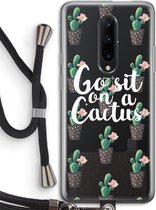 Case Company® - OnePlus 7 Pro hoesje met Koord - Cactus quote - Telefoonhoesje met Zwart Koord - Bescherming aan alle Kanten en Over de Schermrand