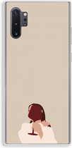 Case Company® - Samsung Galaxy Note 10 Plus hoesje - I drink wine - Soft Cover Telefoonhoesje - Bescherming aan alle Kanten en Schermrand