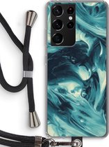 Case Company® - Samsung Galaxy S21 Ultra hoesje met Koord - Dreaming About Whales - Telefoonhoesje met Zwart Koord - Bescherming aan alle Kanten en Over de Schermrand