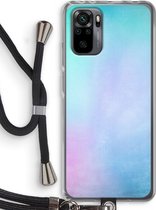 Case Company® - Xiaomi Redmi Note 10 Pro hoesje met Koord - Mist pastel - Telefoonhoesje met Zwart Koord - Bescherming aan alle Kanten en Over de Schermrand