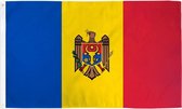 Senvi Printwear - Flag Moldova - Grote Moldavië vlag - Gemaakt Van 100% Polyester - UV & Weerbestendig - Met Versterkte Mastrand - Messing Ogen - 90x150 CM - Fair Working Condition