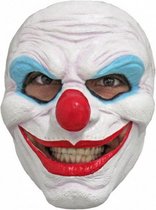 gezichtsmasker Creepy Smile latex wit/rood one-size