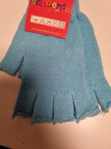 Vingerloze handschoen lichtblauw