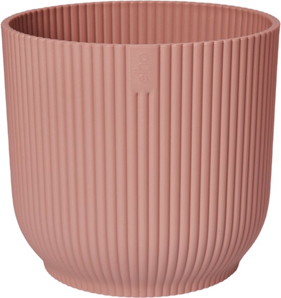 Elho Vibes Fold Rond 25 - Bloempot voor Binnen - 100% Gerecycled Plastic - Ø 25,0 x H 23.0 cm - Delicaat Roze