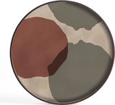 Ethnicraft - Overlapping Dots glazen dienblad