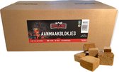 GrillKing - Bruine Aanmaakblokjes ± 660 stuks - 4,5kg FSC® Voordeeldoos - Geurvrij - lange brandduur - Milieuvriendelijk
