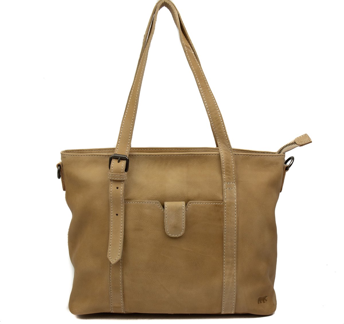 Bear Design Anja Leren Shopper - Baltic Beige