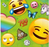 servetten Rainbow Fun Emoji 23 cm groen 16 stuks