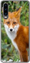 Geschikt voor Huawei P30 hoesje - Vos - Oranje - Bos - Siliconen Telefoonhoesje