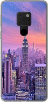 Geschikt voor Huawei P40 Lite hoesje - New York - Kleuren - Skyline - Siliconen Telefoonhoesje