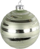 kerstbal Tobia 12 cm glas champagne maat L