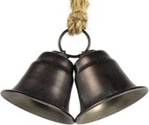kersthanger duo-klok Graham 15 cm staal zwart