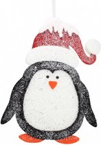 hangfiguur pinguÃ¯n 40 x 31 cm wit/zwart/rood