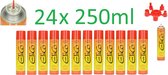 SMH LINE® Universeel Aansteker Gas - Gasvulling butaan - 24x -250ML
