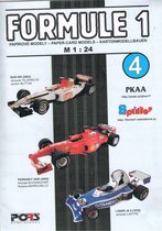 bouwplaat van 3 racewagens, schaal 1:24