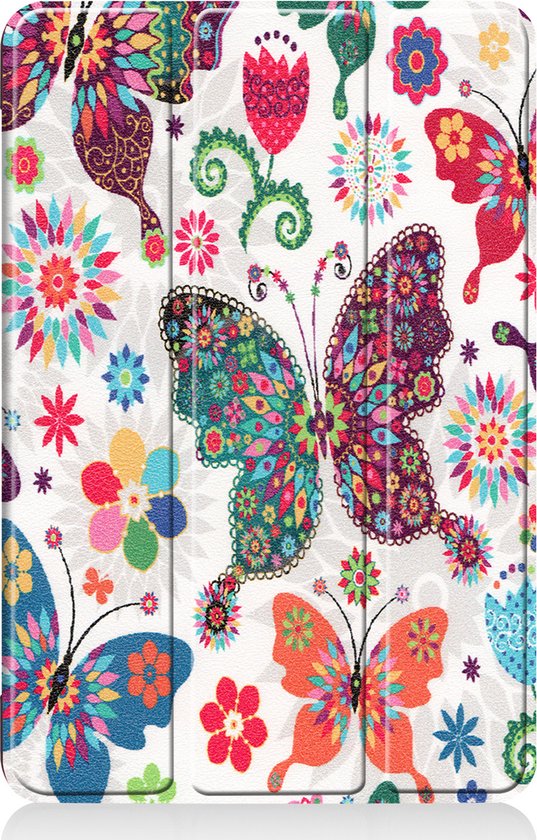 iPad Air 2022 Case Plus Protecteur d'écran Book Case Cover Plus Protecteur d'écran - Papillon