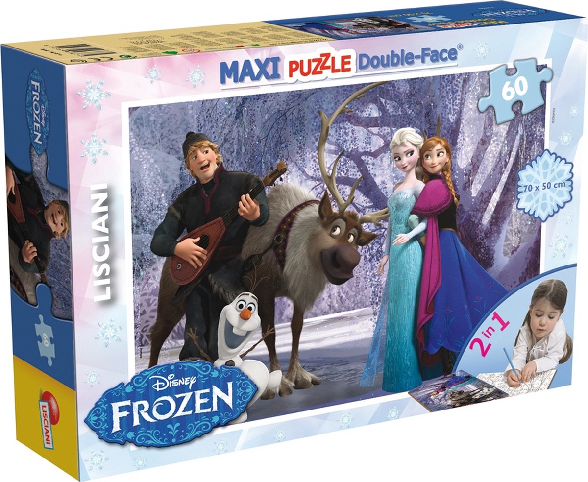 Lisciani - frozen - double face - puzzel maxifloor - 60 stukjes