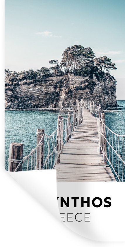 Foto: Muurstickers sticker folie zakynthos griekenland brug 20x40 cm plakfolie muurstickers kinderkamer zelfklevend behang zelfklevend behangpapier stickerfolie