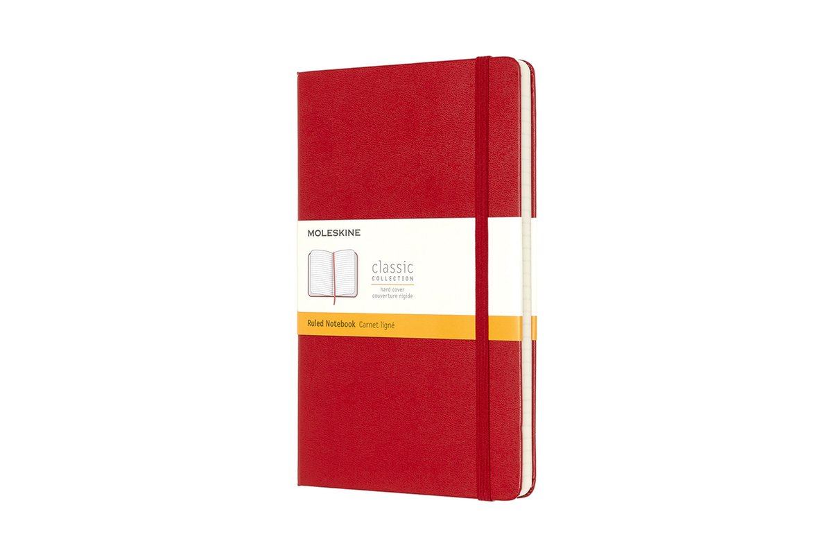 Moleskine Classic Notitieboek - Large - Hardcover - Gelinieerd - Rood - Moleskine