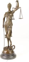 Beeld - Brons - vrouwe Justitia - 40cm hoog