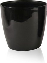 Luxueuze sierpot Zwarte Smartpot 'Ruby' Bloempot met drainage 22L