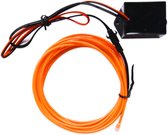 EL wire - ORANJE - interieur verlichting - 12 Volt - 2 meter