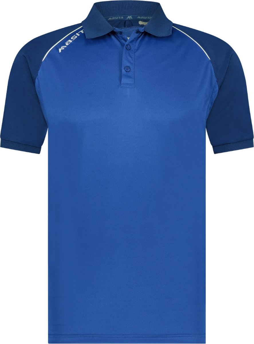 Masita | Polo Shirt Heren - Sportpolo - Korte Mouw - Padel Tennis Polo - Comfortabele & Stijlvol - Teamlijn Supreme - ROYAL BLUE - XXXL