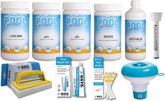 WAYS - Zwembad Onderhoud - Onderhoudspakket Medium Deluxe - Van 2500 tot 25.000 liter
