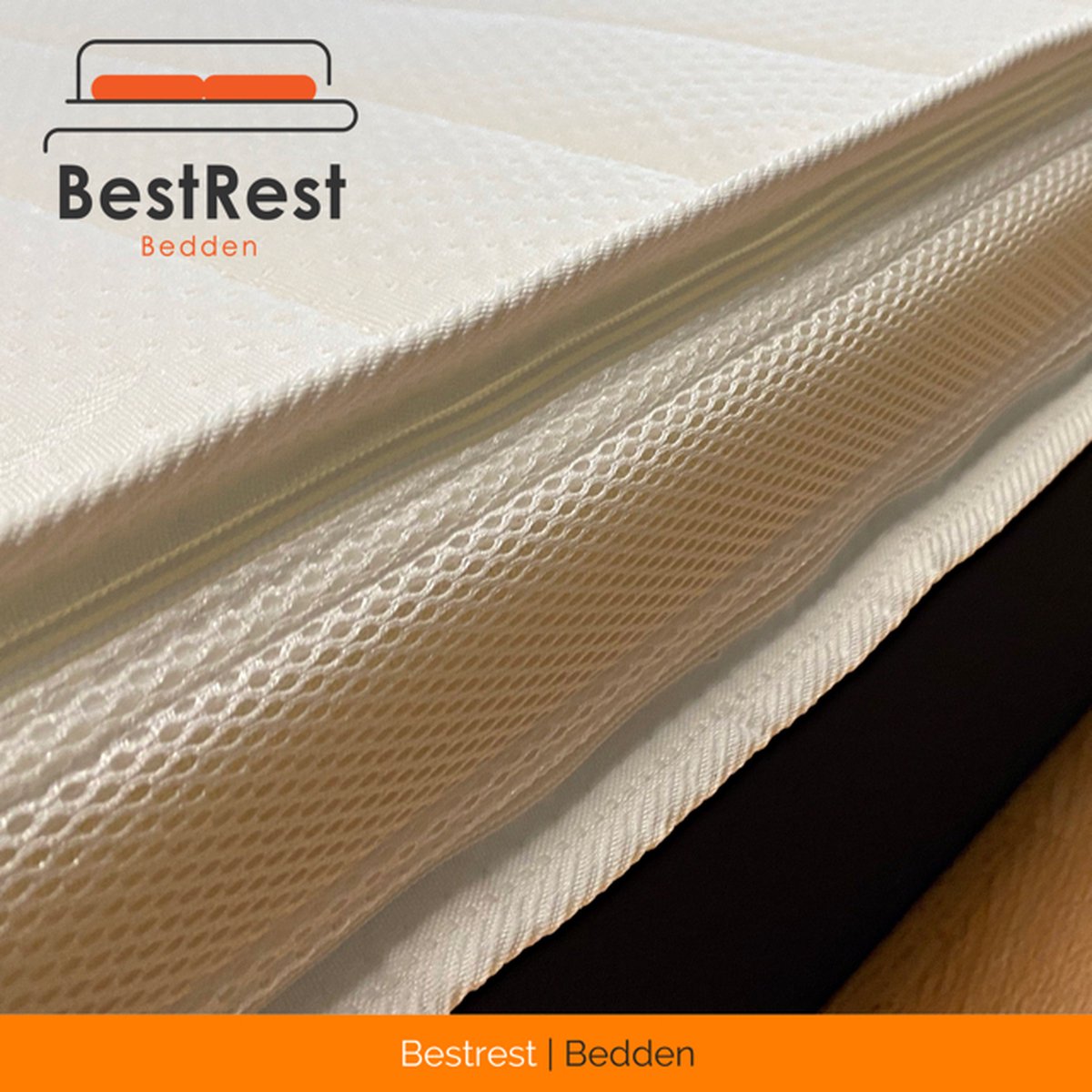 140x200 Traagschuim Topdekmatras Bamboo - Nasa Visco Traagschuim - 11cm dik