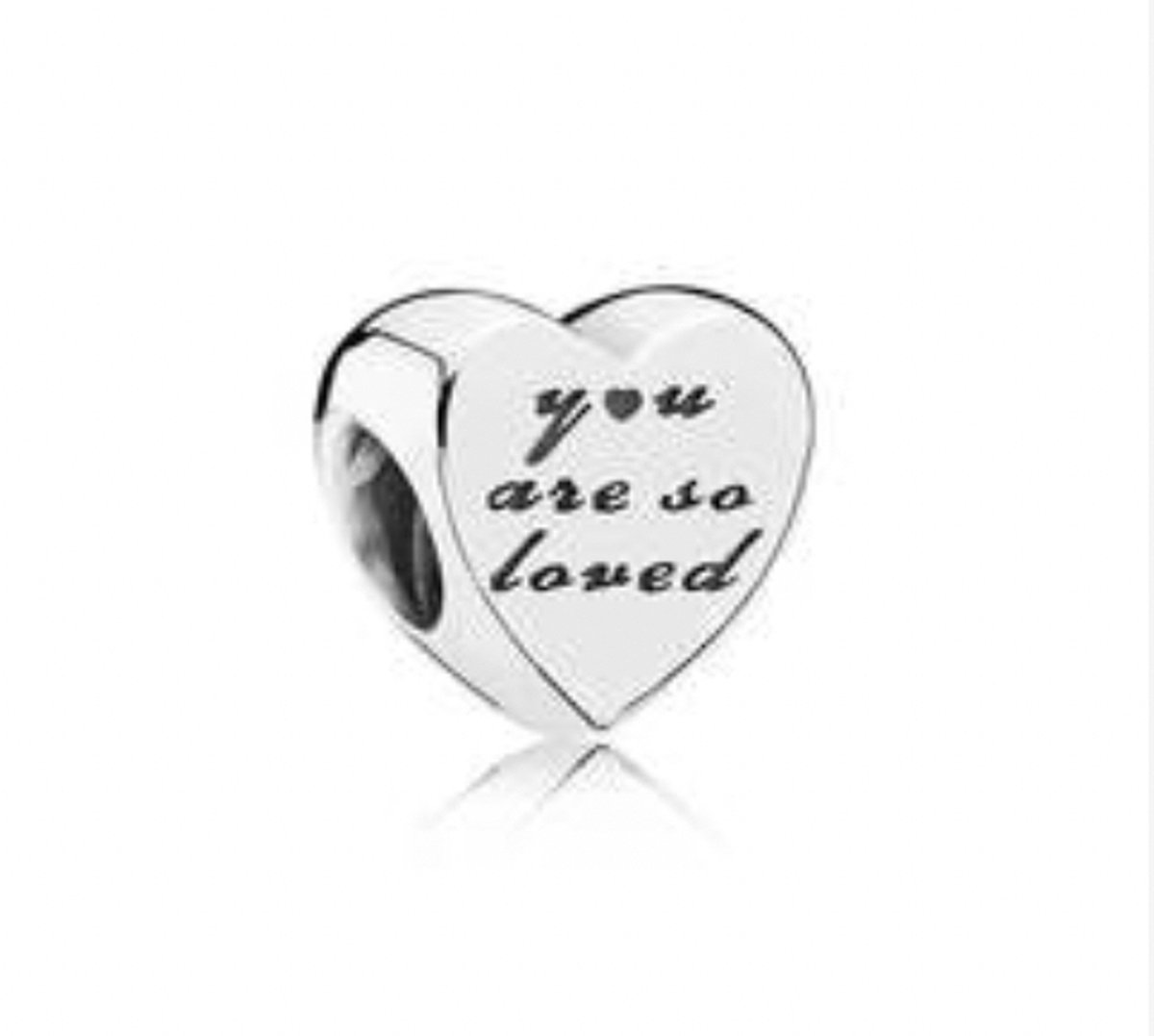 Zilveren Bedel moederdag - You Are So Loved Bedeltje - Sterling zilver 925 - Moederdag Cadeau Tip - Past op je armband - Estacks