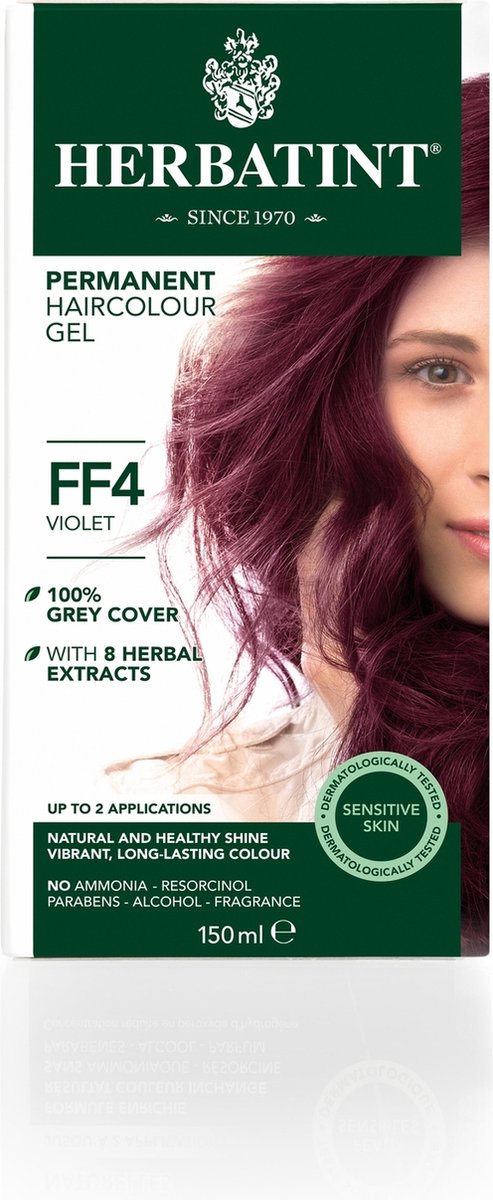 Herbatint FF4 Violet - Haarverf - Permanente vegan haarkleuring - 8 plantenextracten - 150 ml