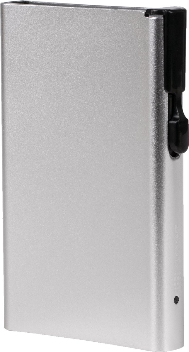 Clicksafe pasjeshouder - RFID - 8 pasjes - aluminium - zilver - JU-952000