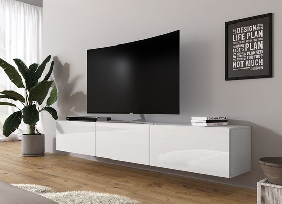 Tiroir de meuble - Meuble TV Bonzo - Wit - 180 cm
