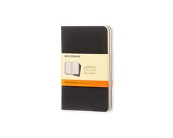 Moleskine Cahier Journals - Pocket - Gelinieerd - Zwart - set van 3