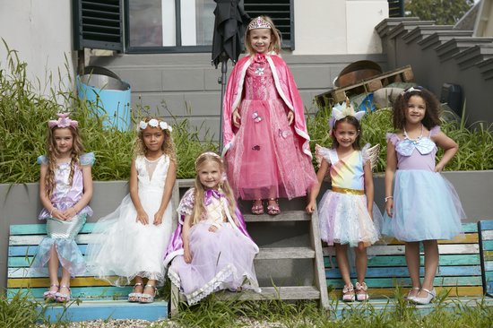 Elsa cape roze Elsa jurk bont 116-122 (120) prinsessenjurk verkleedkleding + kroon