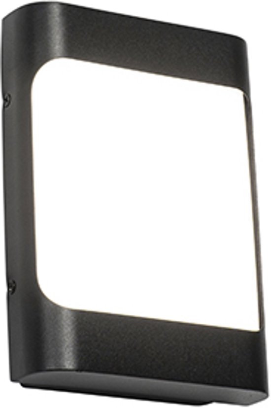 QAZQA khuvan - Moderne LED Wandlamp voor buiten - 1 lichts - D 5 cm - Zwart - Buitenverlichting