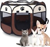 Draagbare Huisdier Kooi - Opvouwbare Huisdier Tent - Outdoor Hond - Huis Octagon Kooi - Voor Kat - Indoor Box Puppy - Katten - Kennel - Gemakkelijke Bediening - Gray 91x58cm
